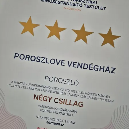 Apartment Poroszlove Vendeghaz